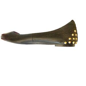 Black flats with funky gold studs